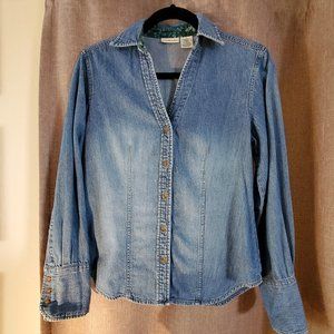 St. Johns Bay Button Down Denim Shirt